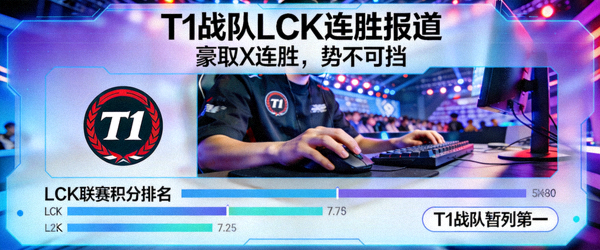 看球通电竞赛事资讯图片，T1战队LCK连胜报道